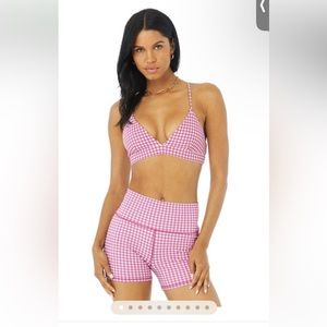 Alo yoga gingham vapor splendor set